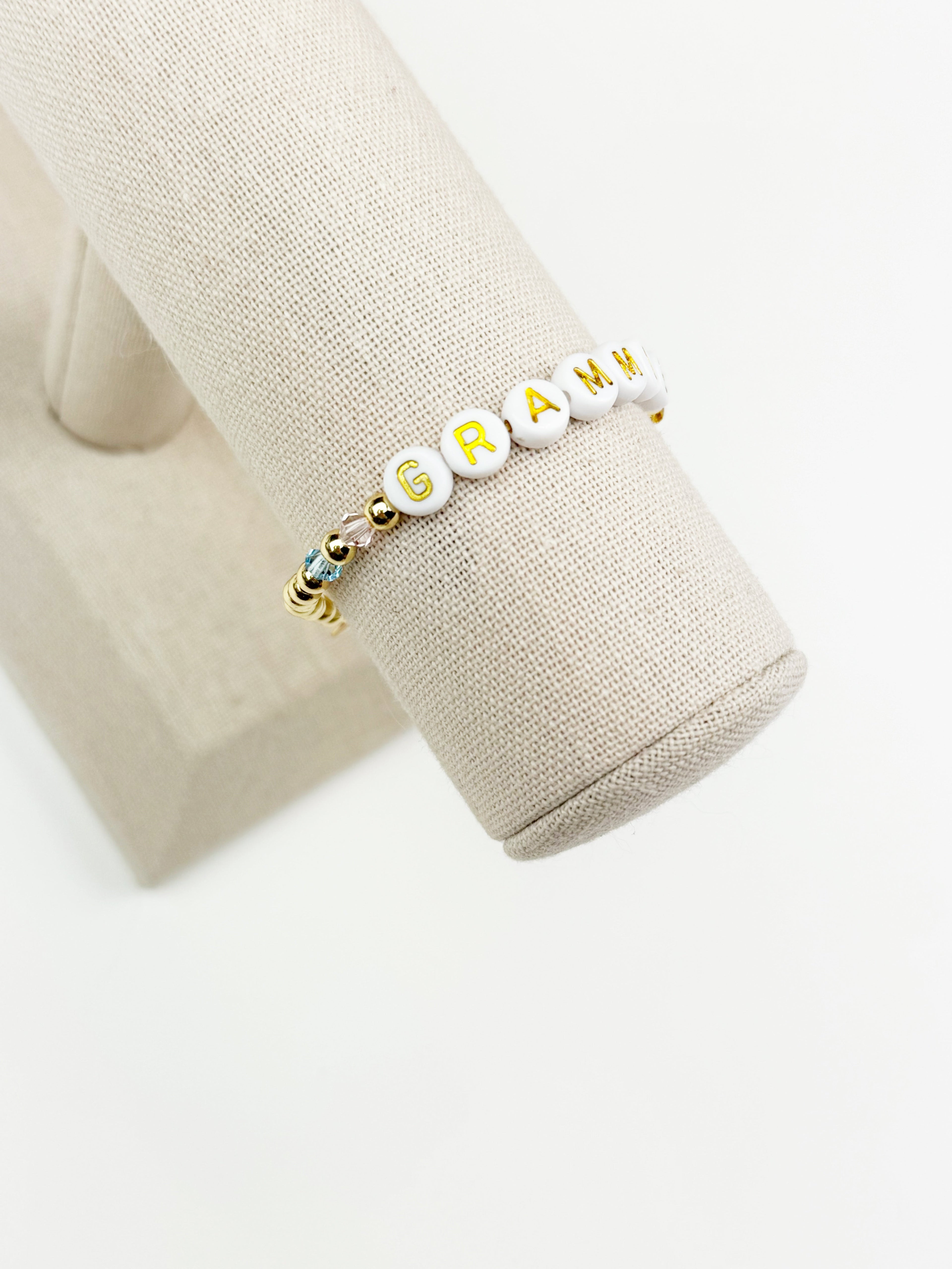 Beaded Name Birthstone Bracelet