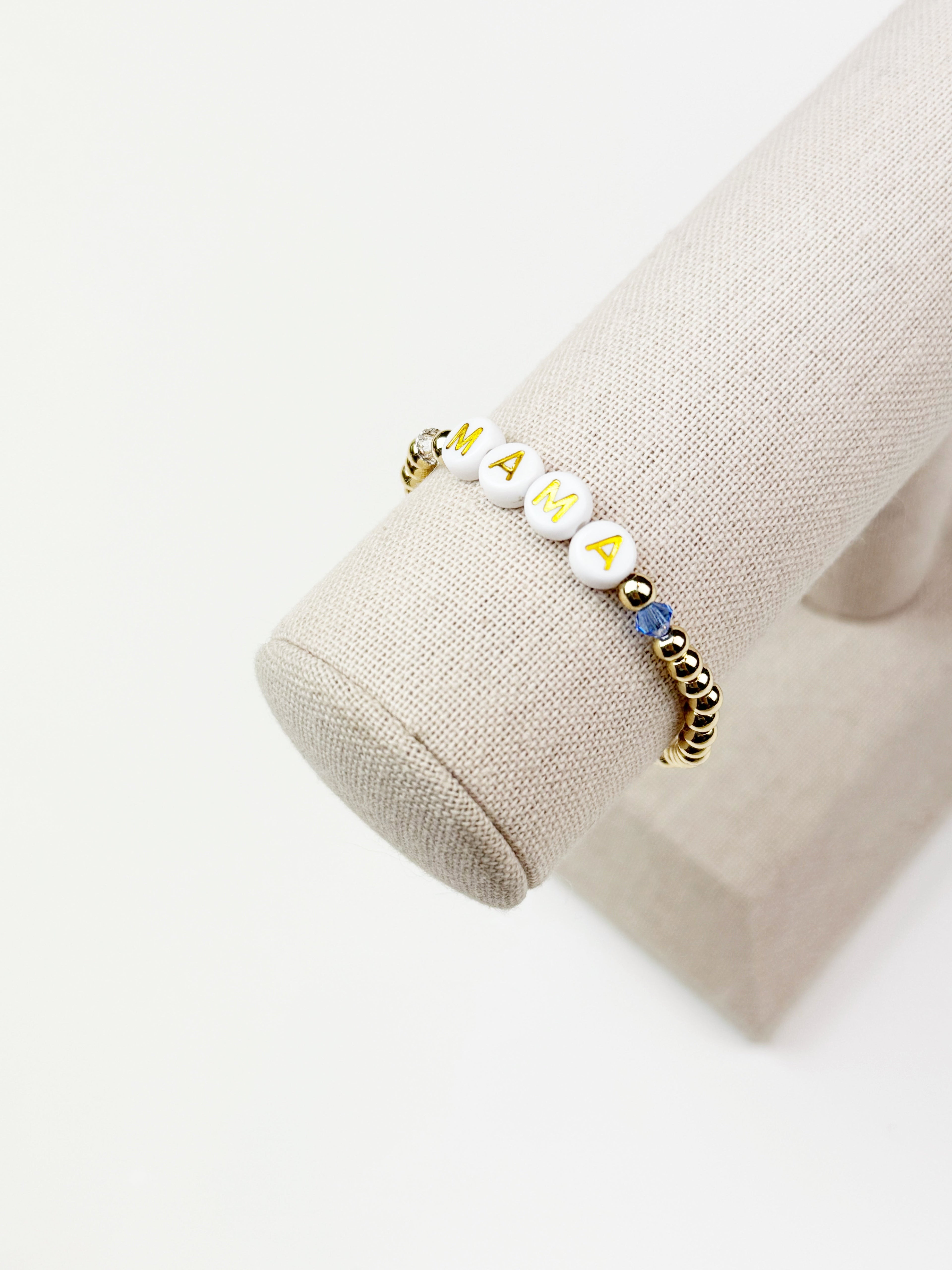 Beaded Name Birthstone Bracelet